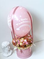 Букет из орехов и конфет в коробке с воздушным шаром — изображение 2